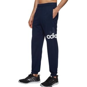 Adidas Men’s Essentials Performance Logo Pants Athletic Joggers Blue Size Small